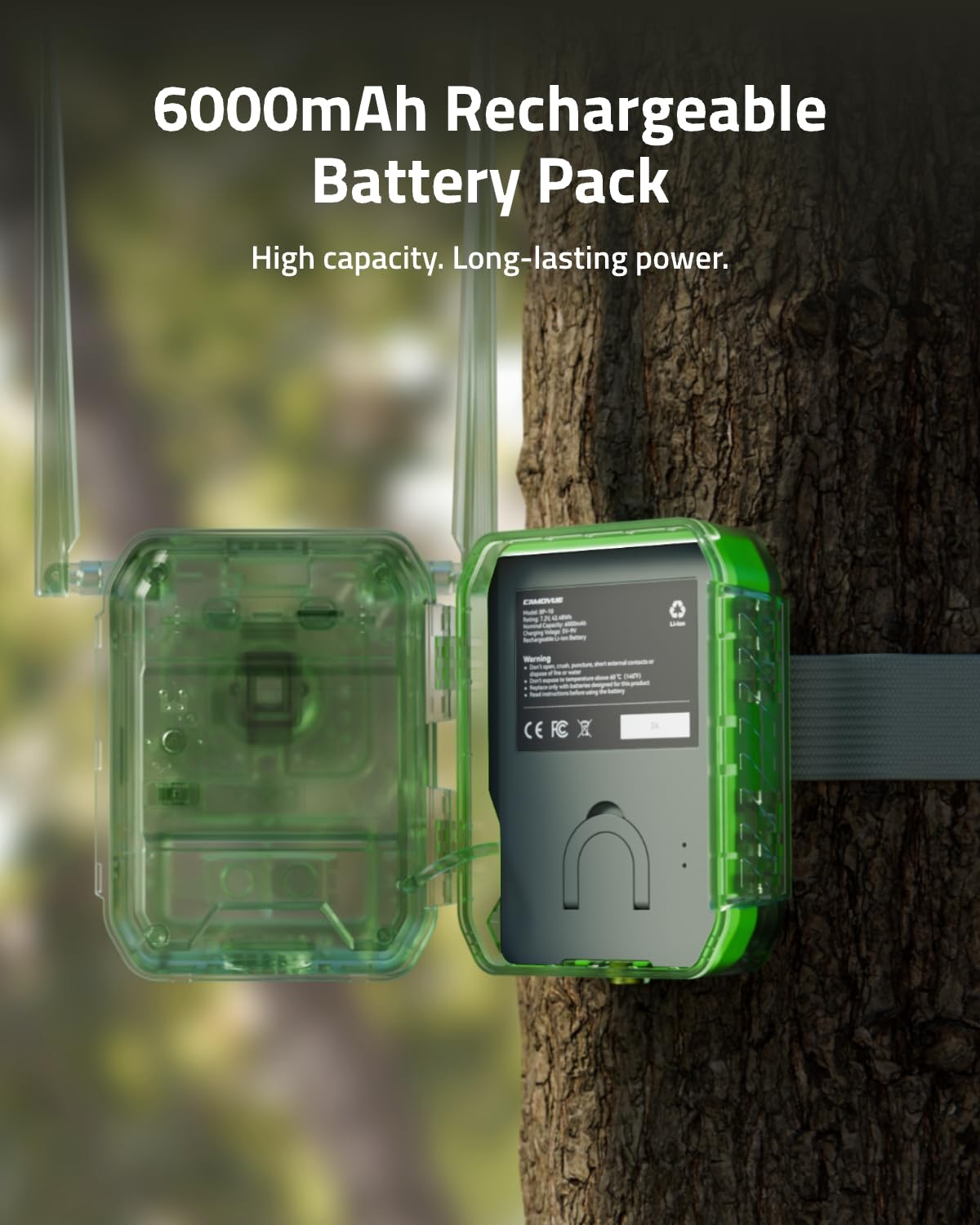 CAMOVUE True 4K 4G LTE Cellular Hunting Camera +Battery Pack+6W Solar Panel+64G SD Card, 0.2s Trigger Speed, Game or Trail Camera with GPS, Non-Glow IR, SIM Card, Motion Capture, Talon Pro Solar Kit