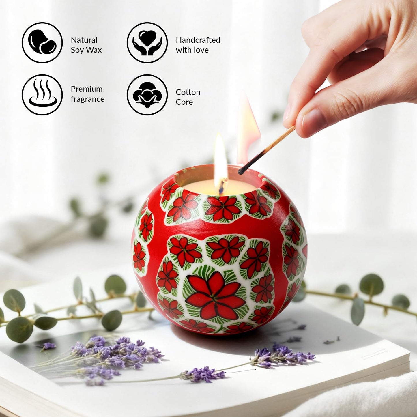 Candle Handmade Scented Candle Valentine Gift Holiday Birrthday Thanksgiving Gift Aromatherapy Candle Handmde Artworks Warm Atmosphere Home Decor
