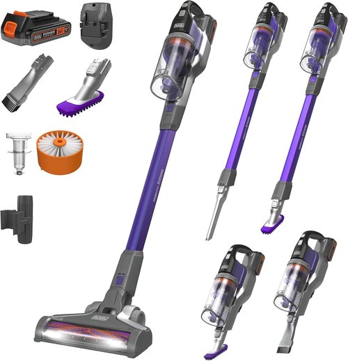 BLACK+DECKER Cordless Pet Hair Vacuum - Maximum Suction, Lightweight, 55 Min Runtime | Multi-Surface Cleaning