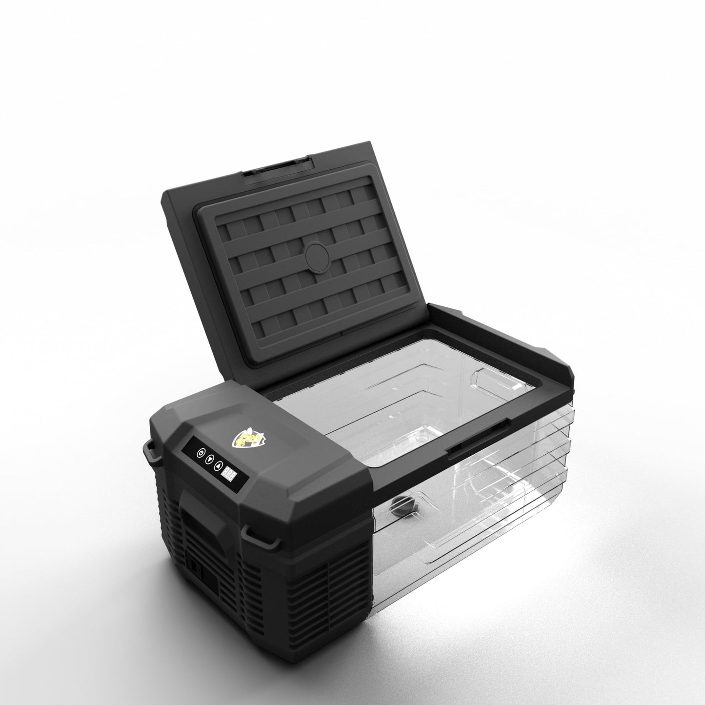 YELLOW JACKET 12 Volt Car Refrigerator, 16 Quart Electric Cooler, Portable Car Fridge for Outdoor Camping Travel, 12V/24V DC 110~240 Volt AC Refrigerator for Truck RV Home Office,-4℉-68℉