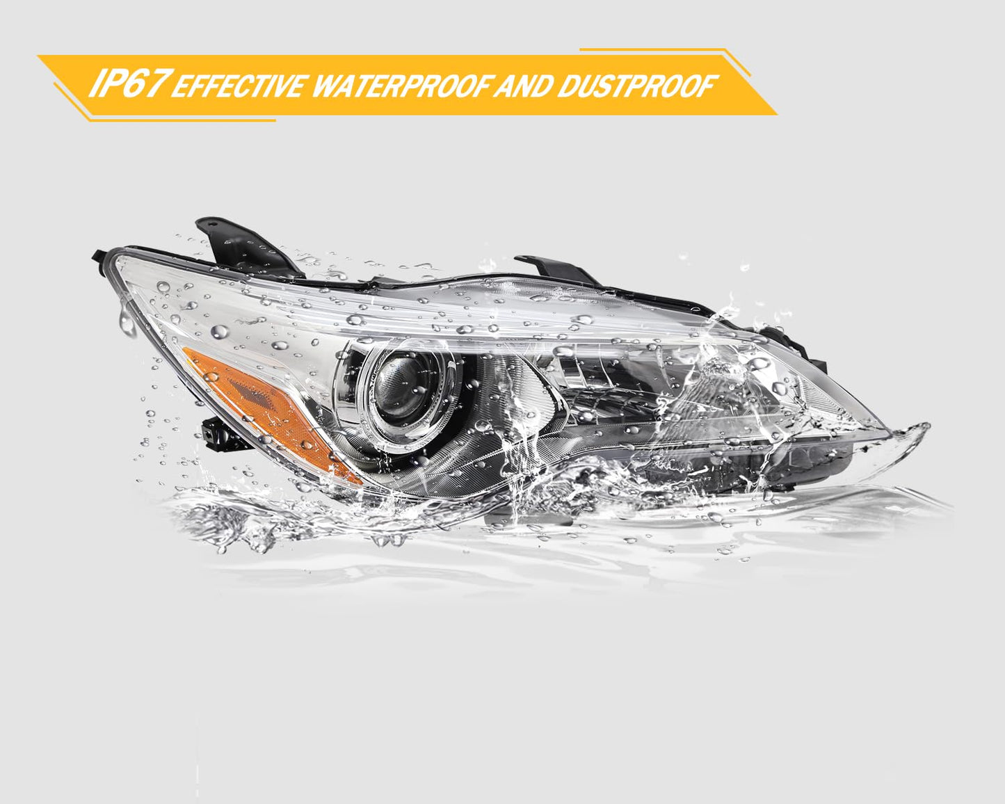 Kspeed Headlights Fit 2015 2016 2017 For Toyota Camry LE/SE/XLE Replacement Former Ones with Waterproof Property,Passenger and Driver Side