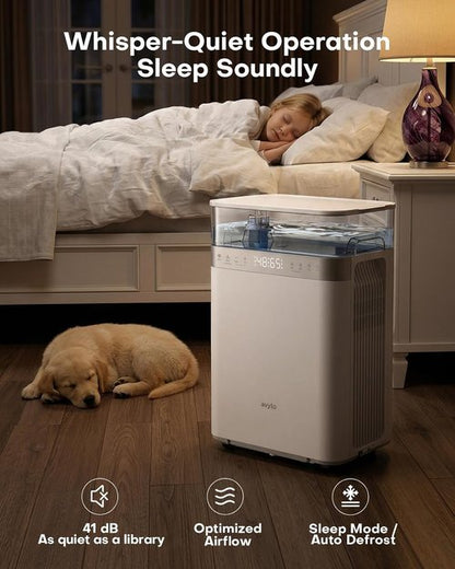 Avylo Dehumidifier | Energy Star Efficient 90 Pint/D for Basements | 4500 Sq.Ft, 2.11 Gallon Tank