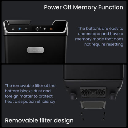 AKwing Car Refrigerator for Tesla Model Y Juniper, Rear Center Console Fridge for Model Y 2026~2025, Cooler & Warmer, Portable Freezer for Camping Commuting Sports & Traveling