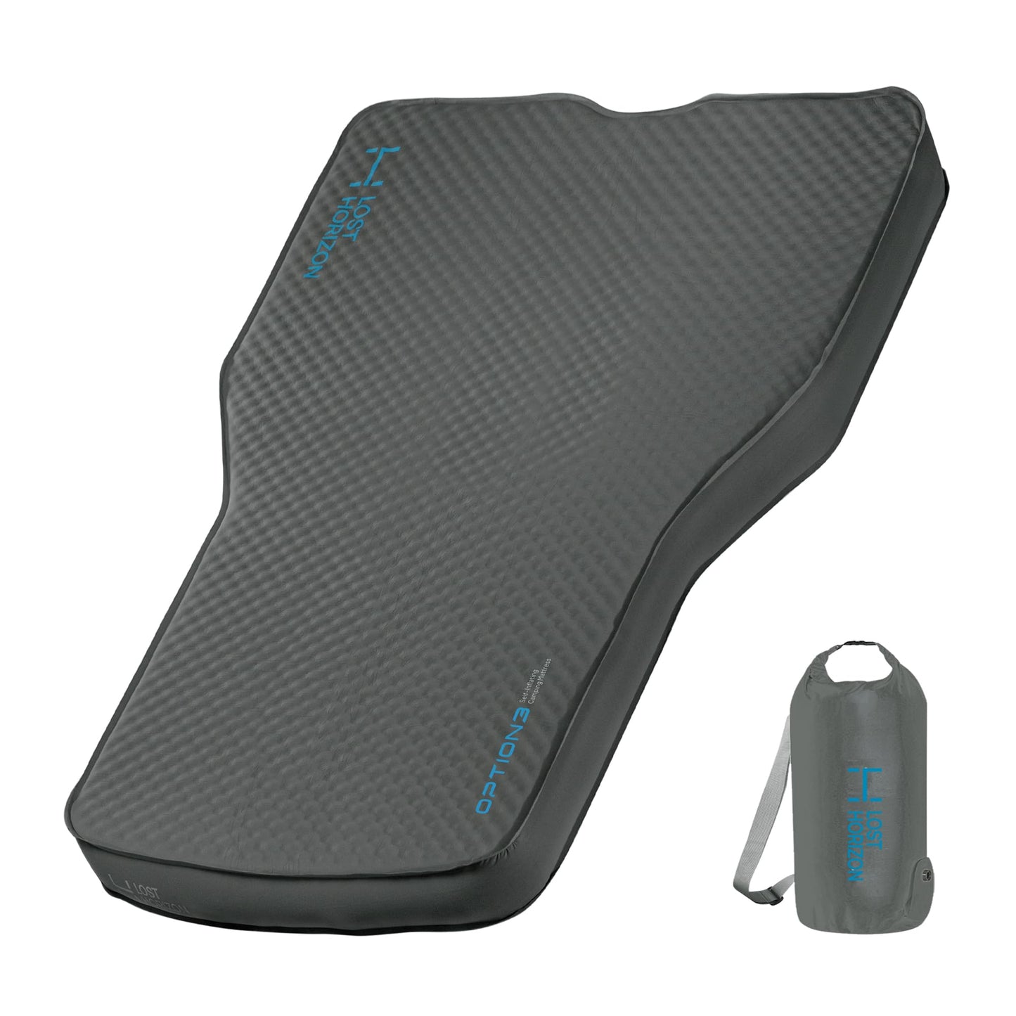Lost Horizon Air & Foam Camping Mattress for Tesla, Self Inflating Sleeping Pad with Air Pump, 4.5" Thick, R-Value 13, Model Y