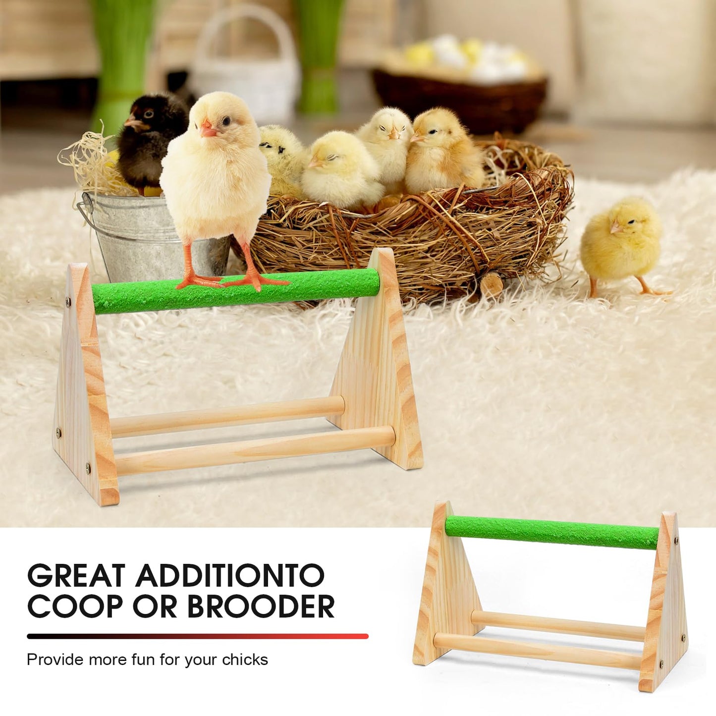 GIFANK Chick Brooder Box for Chicks Baby Chick Starter Kit Brooding Playpen Portable Chicken Fence Pen with Chick Heating Plate Perch Feeder Waterer for Poultry Duck and Quail