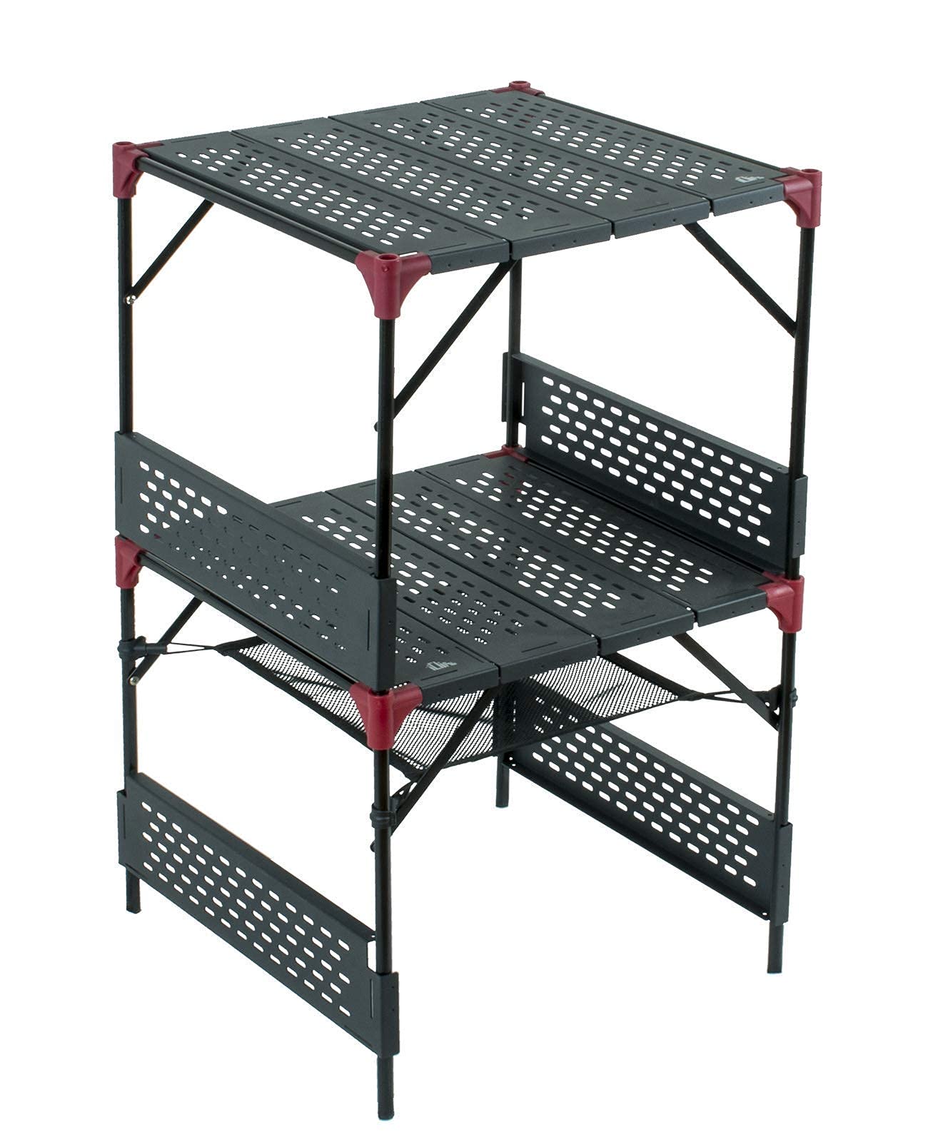 iClimb 3 Extendable Folding Table S and 2 Pack Connecting Plates and 2 Lantern Hanger Bundle, Ultralight Compact for Many People Camping Backpacking Beach Concert BBQ Party