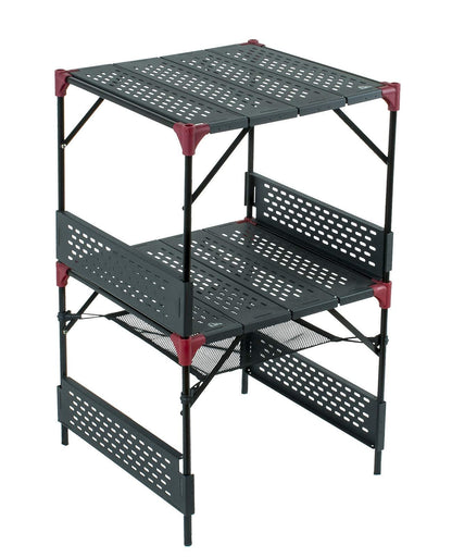 iClimb 3 Extendable Folding Table S and 2 Pack Connecting Plates and 2 Lantern Hanger Bundle, Ultralight Compact for Many People Camping Backpacking Beach Concert BBQ Party