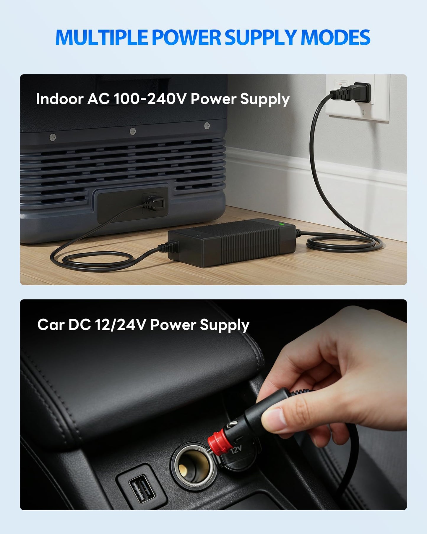 Aeitto 12 Volt Car Refrigerator 30Quart Car Fridge Freezer Electric Cooler Portable Cooler 12V Fridge RV Refrigerator -4℉-68℉ Temp Control 12/24V DC & 100-240V AC for Travel, Camping, RV, Road