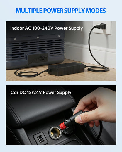 Aeitto 12 Volt Car Refrigerator 30Quart Car Fridge Freezer Electric Cooler Portable Cooler 12V Fridge RV Refrigerator -4℉-68℉ Temp Control 12/24V DC & 100-240V AC for Travel, Camping, RV, Road