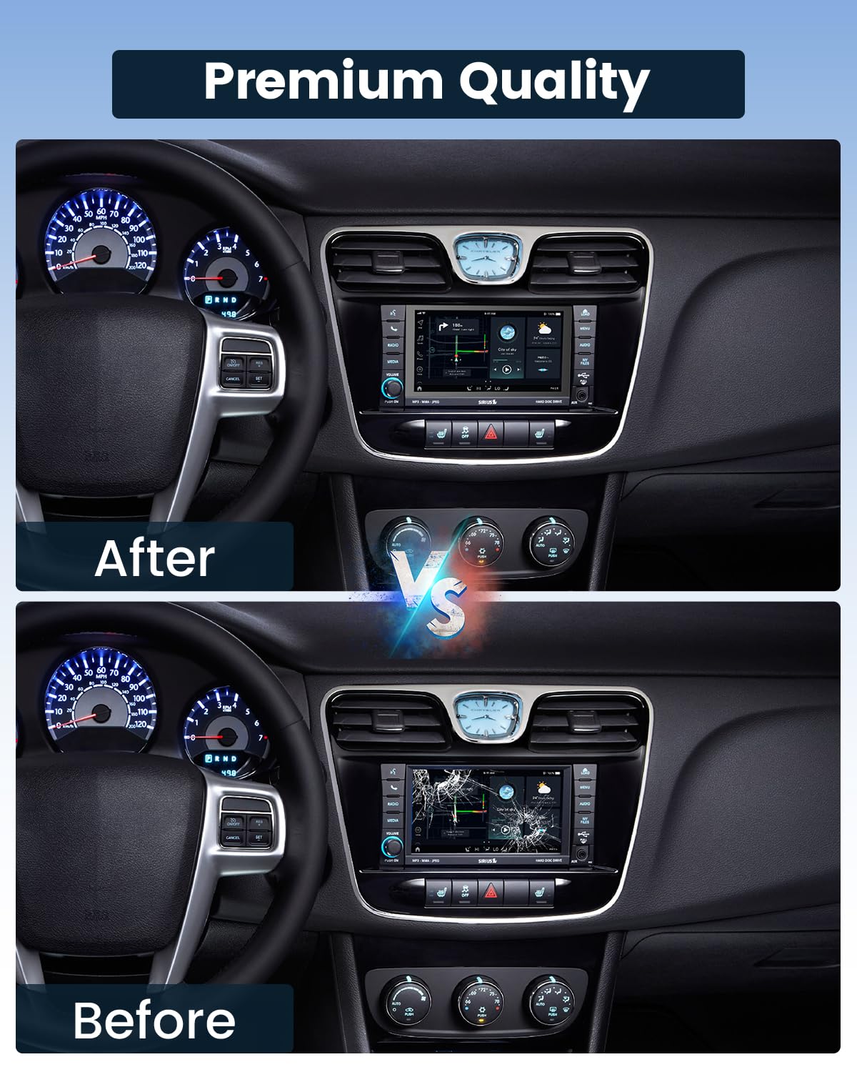 8.4" Uconnect 4C UAQ LCD Monitor Touch Screen Radio Navigation, New OEM Replacement Screen Fit for Dodge Challenger/Durango/Jeep Wrangler/Compass/Gladiator/Chrysler 2017-2021，LA084X01(SL)(02)