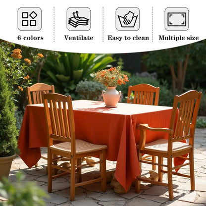 Fitable Rust Table Clothes for Rectangle Tables, 6 Pack - 90 x 132 Inch - Reusable and Elegant Fall Tablecloths, Polyester Fabric Table Covers for Wedding, Party, Banquet, Formal Events