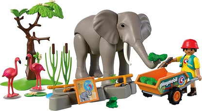 Playmobil Elephant with Zookeeper