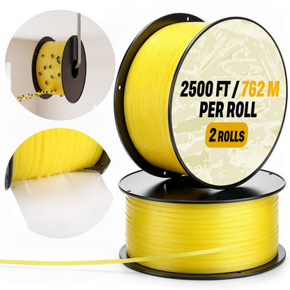 Mysora 2 Pcs Sticky Fly Strip Rolls 2500 ft Extra Long Ribbon Tape, Non-Toxic Sticky Hanging Strips for Gnat Fruit Mosquito Bug Catchers for Housefly Home Horse Barn Plant Garden Indoor Outdoor