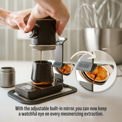 WACACO Picopresso Portable Espresso Maker with Official Stand Bundle - Complete Manual Coffee Maker Kit for Home & Travel