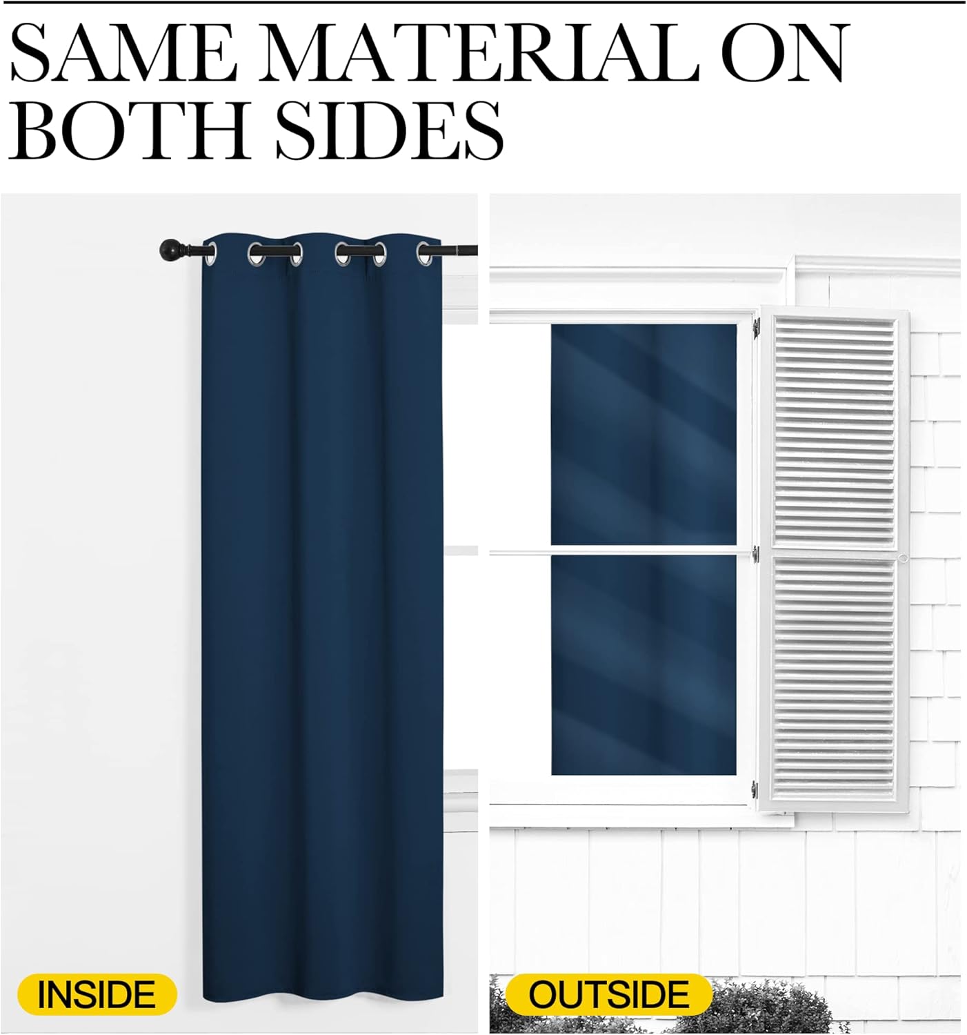 NICETOWN Blackout Curtain Panels - Thermal Insulated Draperies in Moroccan Blue | 29x40 Inch Pair