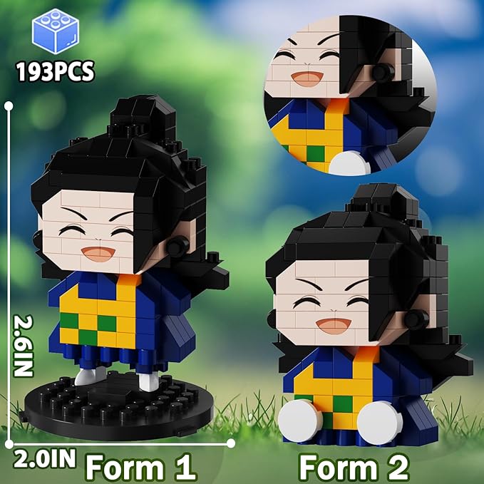 5 JJK Jujutsu Battle Figures Building Blocks Set 2IN1 Sitting&ampStanding Cute Popular Spell Kaisen Characters Brick Micro Headz Japanese Manga Merch Ideal Valentine's Day Gift for Adult Teen 961PC