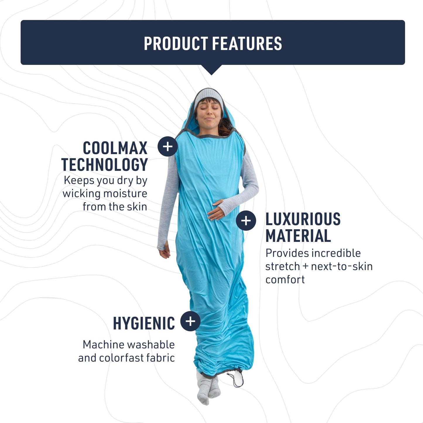 Sea to Summit Sleep System: Aeros Premium Pillow and Breeze Sleeping Bag Liner