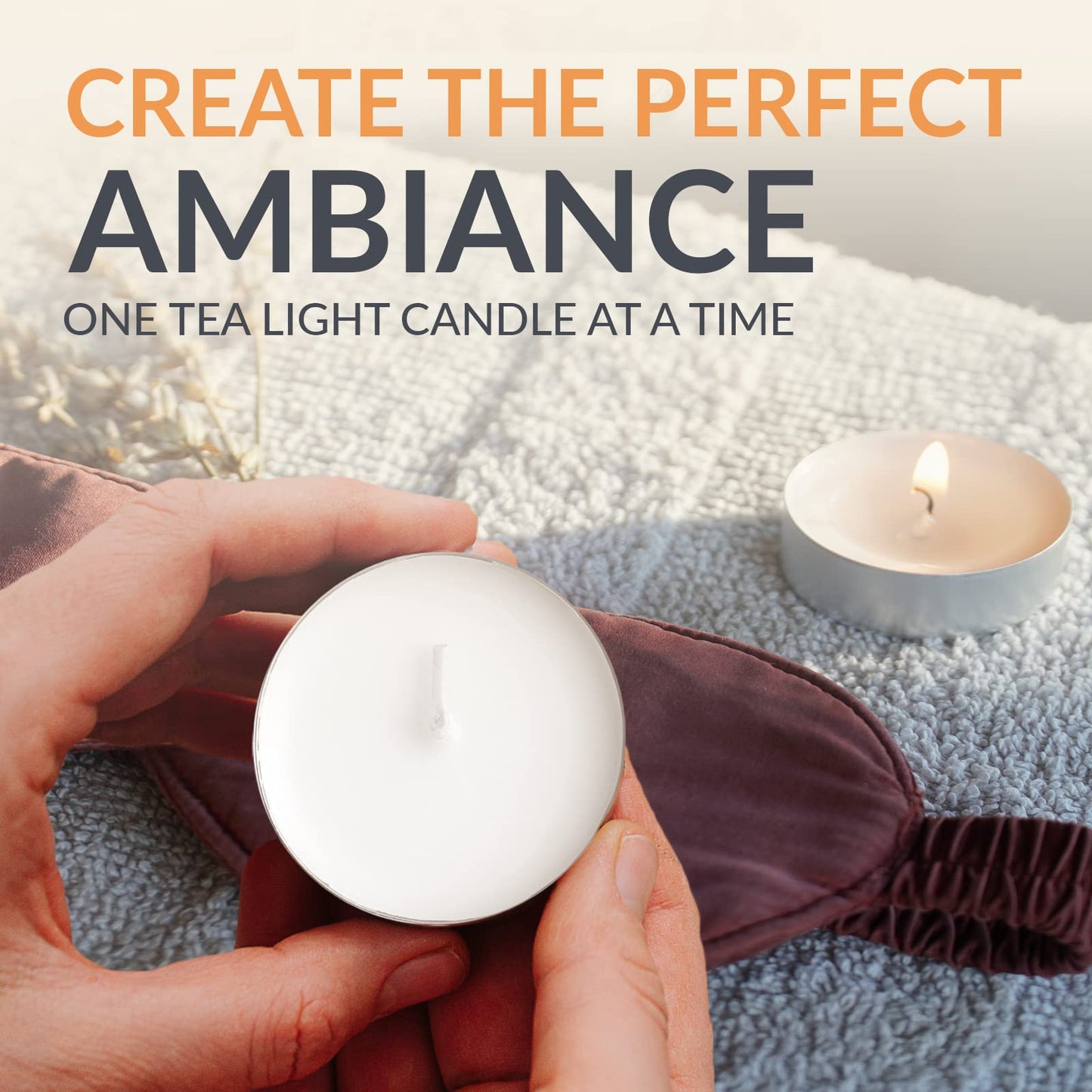 PAMI Tealight Candles 100 Pack Little Small 1in Round Unscented 2.5h Burn Time for Votive Holders