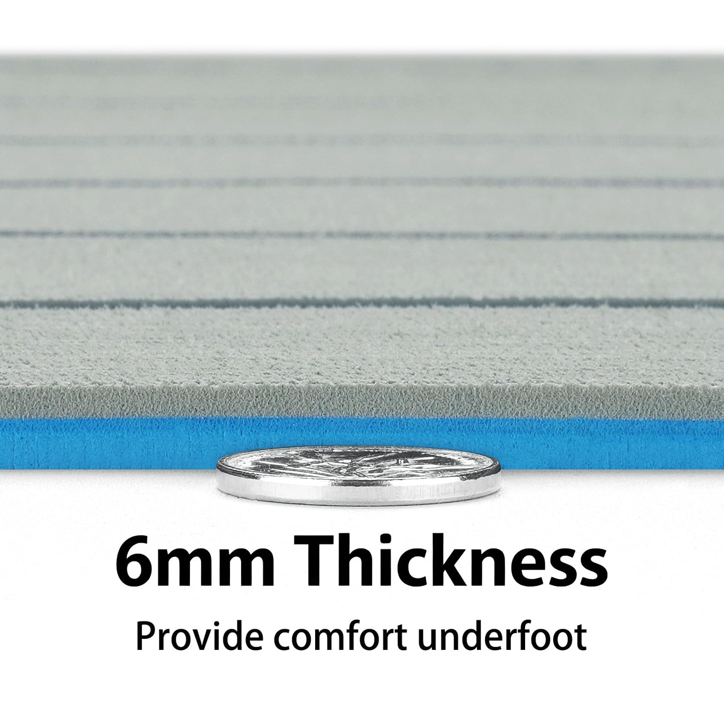 ICOOP Boat Flooring Sea Deck Non-Slip EVA Foam Boat Decking Marine Vinyl Flooring Seadek Waterproof Hydro Turf Marine Mats for Boats Pontoon 94.5"x47"/36"/24"/16", 47.2"x15.8"