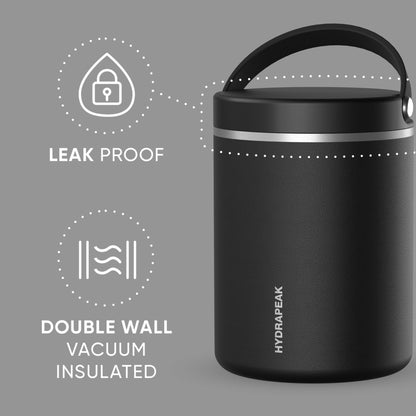 Hydrapeak 32oz Stainless Steel Vacuum Insulated Food Jar | for Hot Food and Cold Food, Wide Mouth Leak-Proof Soup for Adults, 10 Hours Hot and 16 Hours Cold (Camo)