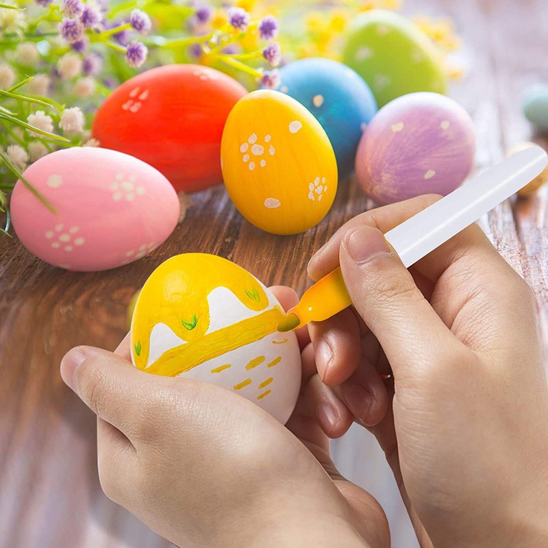 Double Couple 20 PCS White Plastic Eggs for Hunts, Basket Fillers, Gift, Compatible with Egg Decoration Spinner Machine