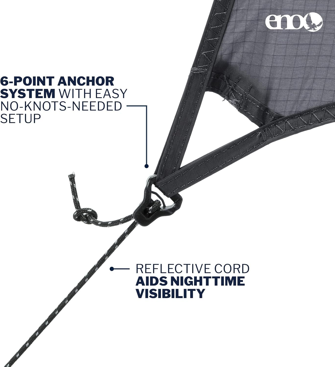 ENO, Eagles Nest Outfitters ProFly Rain Tarp, Ultralight Hammock Accessory, Charcoal