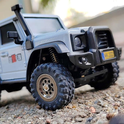 LDARC 1:43 Scale Mini RC Crawler RTR RC Rock Truck 4x4 2.4GHZ Hobby Grade Remote Control Car Model Vehicle RC Buggy Comes with a DIY Replaceable Body Shell(Grey)