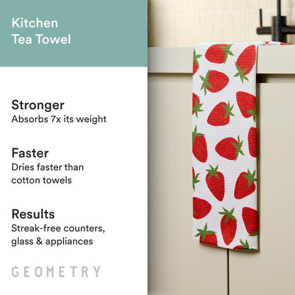 GEOMETRY Spring Kitchen Towels - Quick Dry Microfiber Cloth Spring & Summer Dish Towels for Kitchen Drying - Premium Quick Dry Towel - Sandy, 18" x 30" - 1-Pack