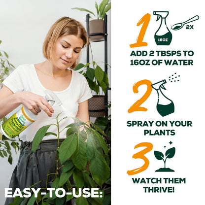 Neem Oil Spray for Plants by [Brand Name] - Peppermint Oil Formula for Indoor & Outdoor Use | 4 oz Concentrate Makes 1/2 Gallon Ready-to-Use