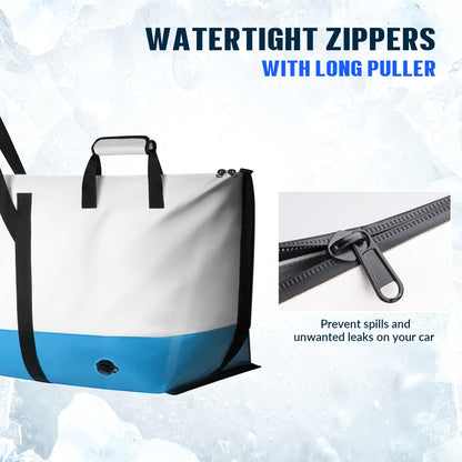 THKFISH Fish Cooler Bag Insulated Fish Kill Bag for Caught Fishing, 60x20x9in Waterproof Fishing Catch Bags with Smooth Water-Resistant Zipper Keep Ice-Cold & Fresh Over 48H
