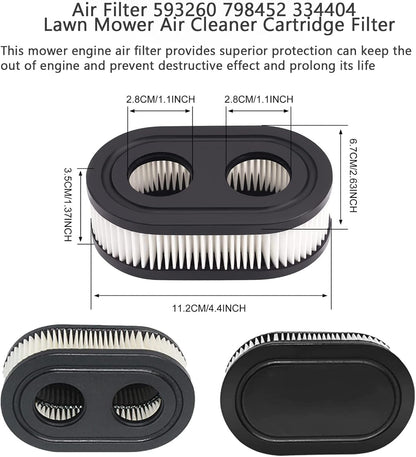 Skiennix Air Filter - High-Performance Replacement for Lawn Mower Engines | 2-Pack