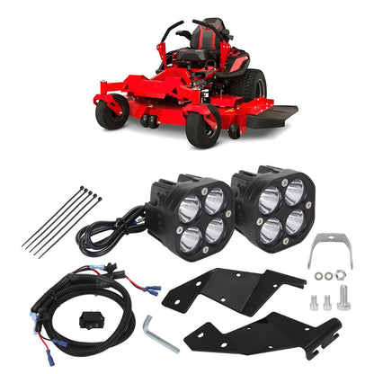 WIKIBB Lawn Mowers LED Headlight Kit Compatible with Gravely PT ZX ZT HD PT Pro-Turn Z & Ariens Apex Replaces 79108600 79106800 - Zero Turn Mower Light Assembly with Harness Brackets Hardware