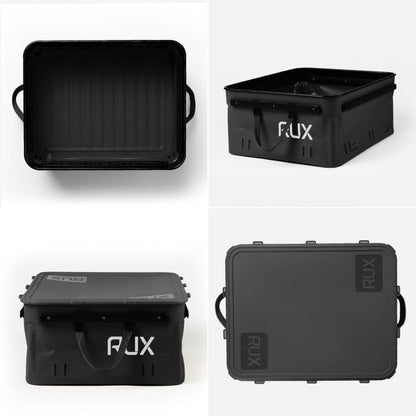 RUX 40L Collapsible Gear Box (Black) - Modular Adventure Storage Solution For Camping Storage, Overlanding, Off-road And Van Life - Weatherproof, Durable and Multifunctional
