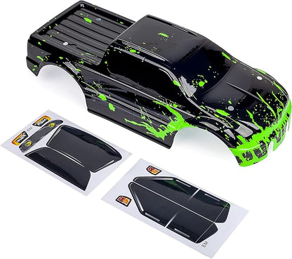 SummitLink Custom Body Muddy Green Over Black Style Compatible for T/E Maxx Shell Cover E-Maxx 1/10 Scale RC Car or Truck (Truck not Included) EM-BG-02