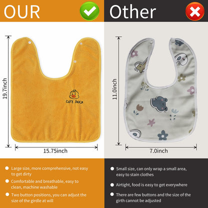 RAXIFU 6 Packed Baby Bibs for Girls or Boys, Large Towel Bibs for Toddler 3-6 Years with Gift Box Packed(2 pink purple yellow)