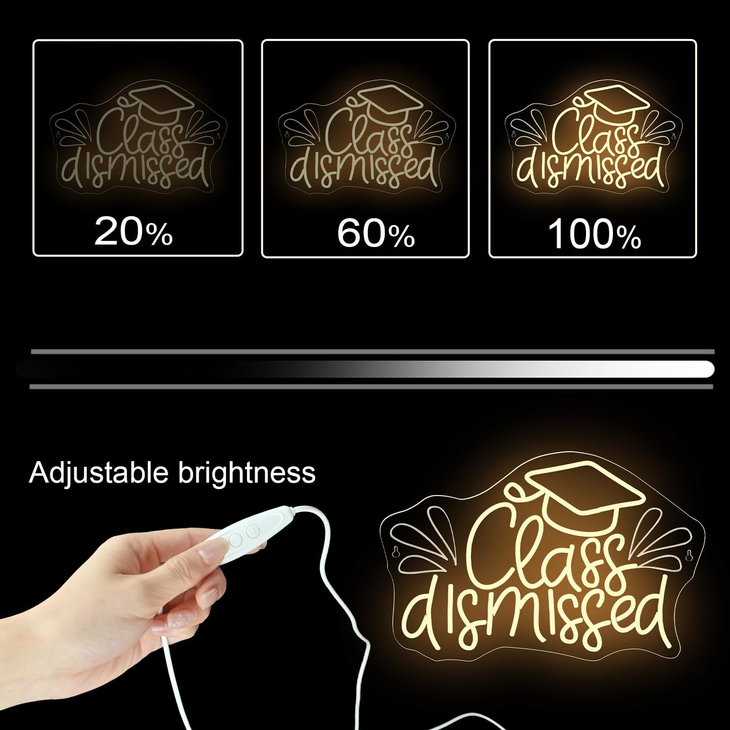 NOSUN This is Our Happy Place Neon Sign Happy Place Neon Signs for Wall Decor Dimmable Warm White LED Signs for Bedroom Classroom Man Cave Home Bar Birthday Party Game Zone Decor Neon Classroom Sign