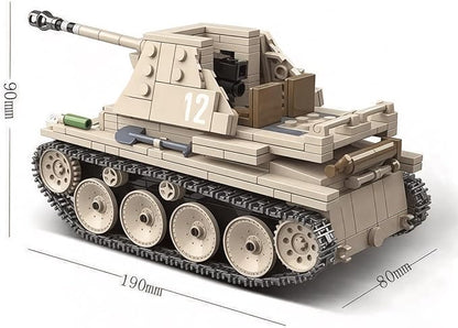 General Jim's WW2 German Marder III Tank Destroyer Building Set – 608 Piece Military Brick Model Kit – Compatible with Major Brands Building Levels and Military Enthusiasts