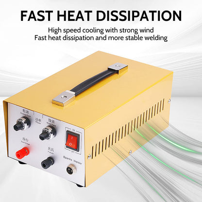 30A Jewelry Spot Welder Machine, Handheld Jewelry Spot Welder for Gold, Silver, Platinum, K Gold, Professional Pulse Arc Spot Welder, Spot Welding Equipment for Jewelry DIY Repair