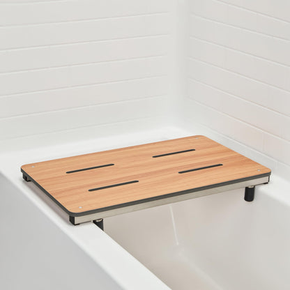 27 inch Bridgeport Removable Portable Tub Seat, Teak Phenolic