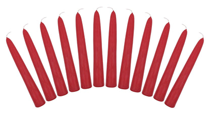 General Wax 6" Taper Candles Box of 12 Candles Unscented (Red)