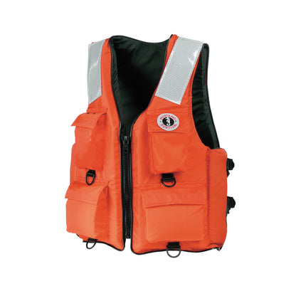 Mustang Survival Classic Industrial Vest~ with 4 Pockets & Solas Reflective Tape