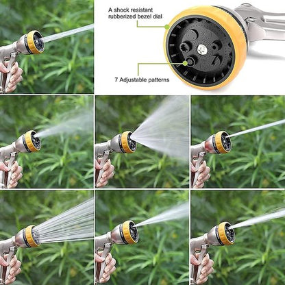 FANHAO Heavy-Duty Garden Hose Nozzle - Adjustable Spray Patterns | Durable Metal Construction