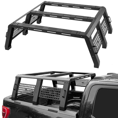 JOYTUTUS Full Size Truck Bed Rack, Overland Bed Racks for Trucks Compatible with F150 F250 F350 Silverado Sierra Ram, 18.8 Inch High Truck Bed Rack for Roof Top Tent, with Wider Molle Panel