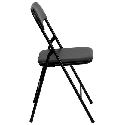 Flash Furniture Madison 5-Piece Folding Card Table and Chairs Set, Portable Event Table and Chairs Set, Black