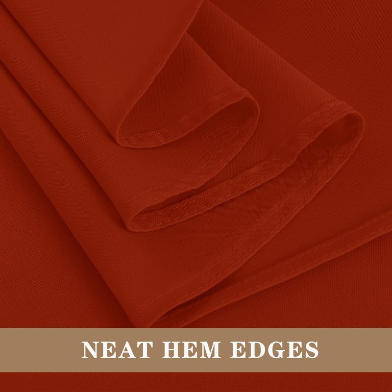 Fitable Rust Table Clothes for Rectangle Tables, 6 Pack - 90 x 132 Inch - Reusable and Elegant Fall Tablecloths, Polyester Fabric Table Covers for Wedding, Party, Banquet, Formal Events