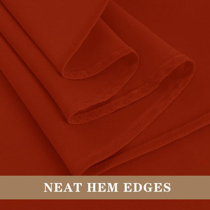 Fitable Rust Table Clothes for Rectangle Tables, 6 Pack - 90 x 132 Inch - Reusable and Elegant Fall Tablecloths, Polyester Fabric Table Covers for Wedding, Party, Banquet, Formal Events