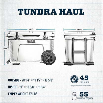 Yeti Tundra Haul Hard Wheeled Cooler Rescue Red