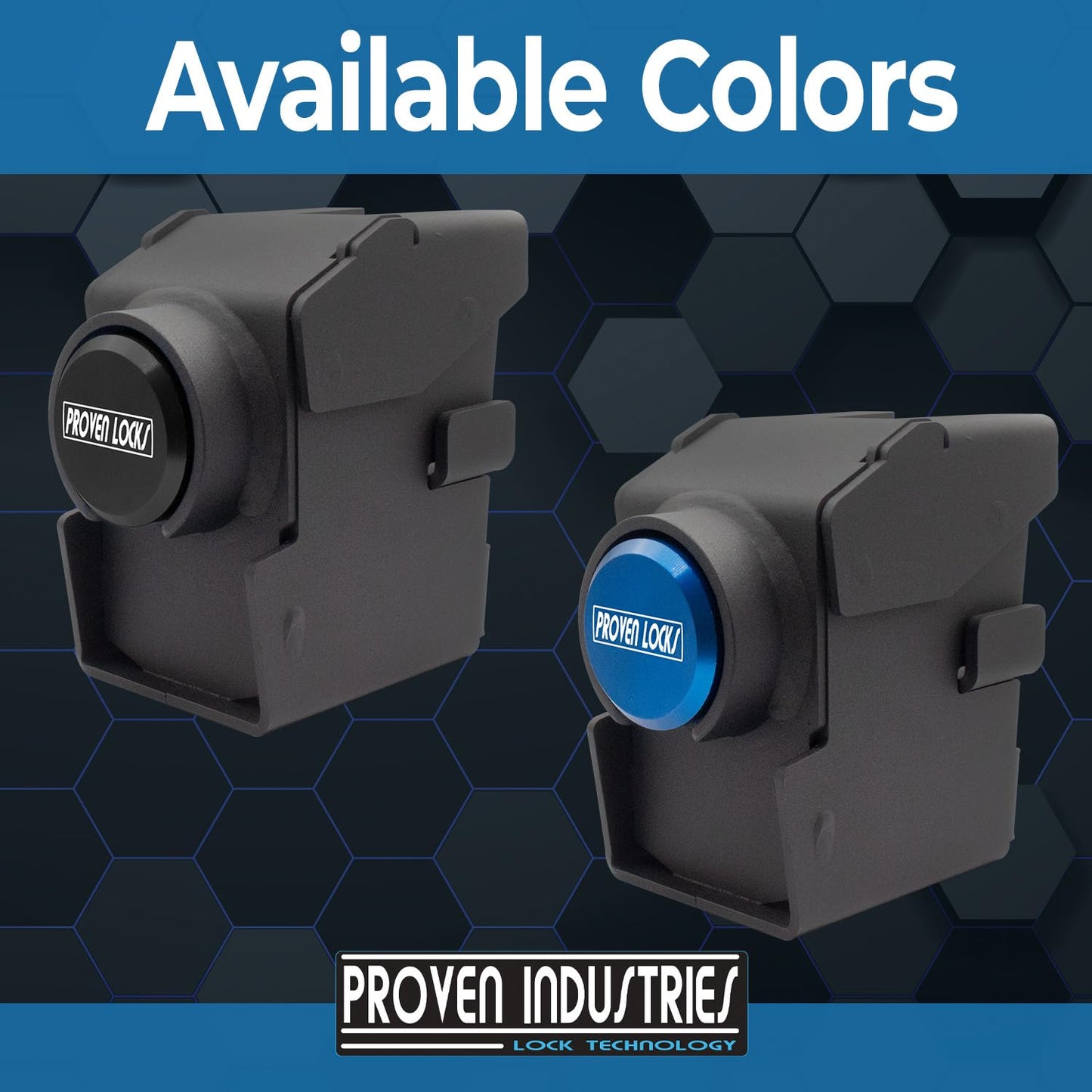 Proven Industries Trailer Lock, Model 2516-B2, Fits Select Cast-Steel 2 5/16 in Adjustable Couplers, 2 Keys Included, Made in USA, Blue
