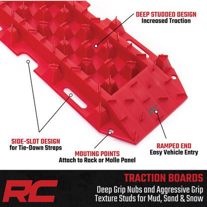 Rough Country Deep Studded Traction Boards | 45" Long x 13" Wide - 10590