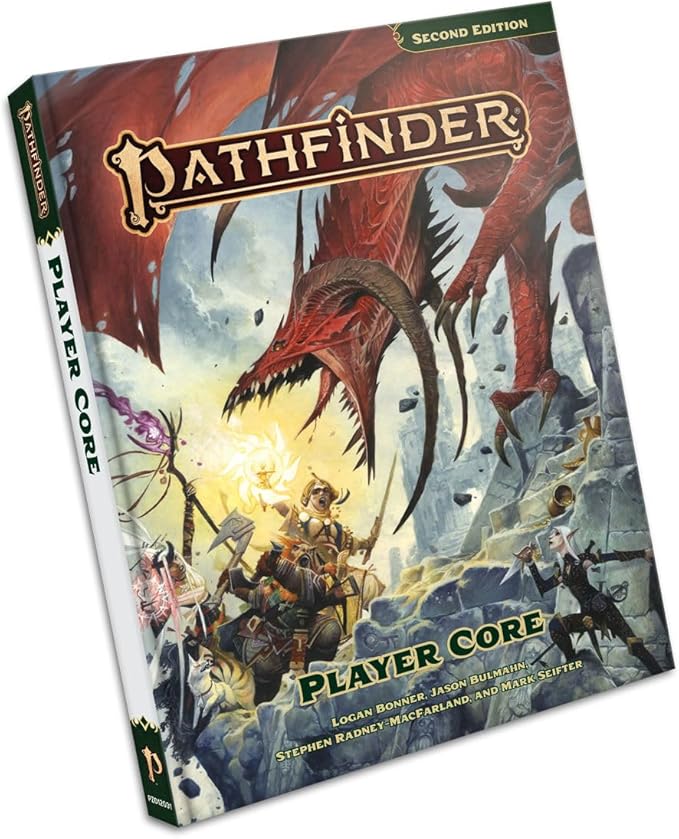 Pathfinder Player Core - Second Edition Remaster Hardcover Rulebook for Tabletop RPG Complete Character Creation Guide with 8 Classes &amp Ancestries